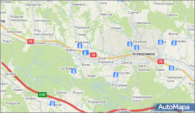 mapa Wola Filipowska, Wola Filipowska na mapie Targeo