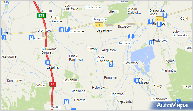 mapa Wola Gosławska, Wola Gosławska na mapie Targeo