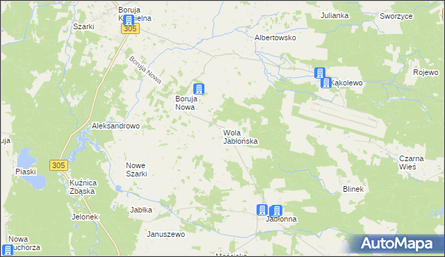 mapa Wola Jabłońska, Wola Jabłońska na mapie Targeo