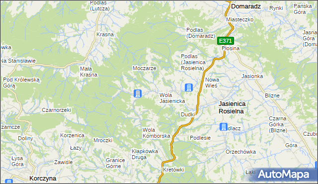 mapa Wola Jasienicka, Wola Jasienicka na mapie Targeo