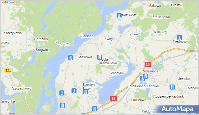 mapa Wola Kamieńska, Wola Kamieńska na mapie Targeo