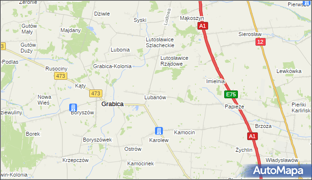 mapa Wola Kamocka, Wola Kamocka na mapie Targeo