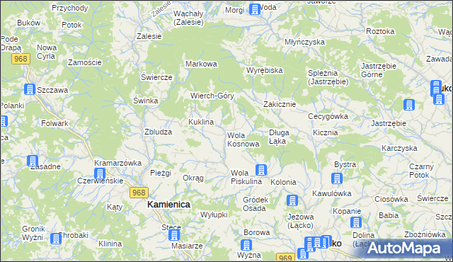 mapa Wola Kosnowa, Wola Kosnowa na mapie Targeo