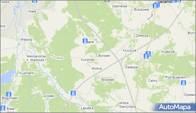 mapa Wola Kuczkowska, Wola Kuczkowska na mapie Targeo