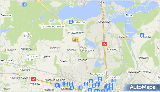 mapa Wola Łaszczowa, Wola Łaszczowa na mapie Targeo