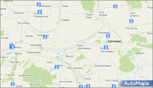 mapa Wola Libertowska, Wola Libertowska na mapie Targeo