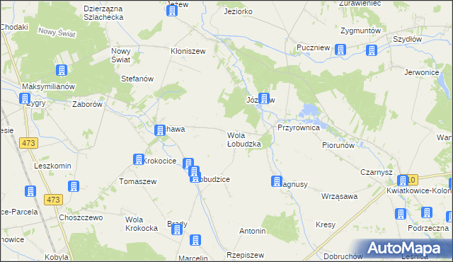 mapa Wola Łobudzka, Wola Łobudzka na mapie Targeo