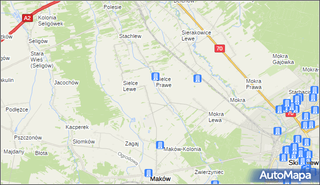 mapa Wola Makowska, Wola Makowska na mapie Targeo