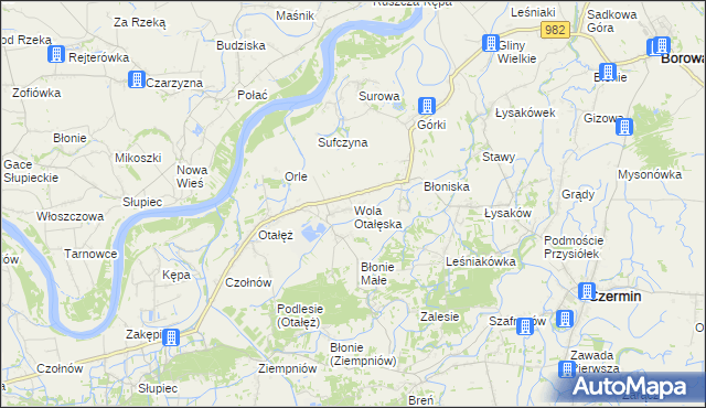 mapa Wola Otałęska, Wola Otałęska na mapie Targeo