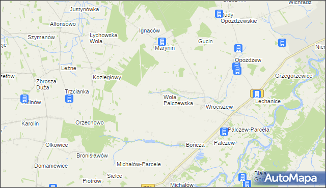 mapa Wola Palczewska, Wola Palczewska na mapie Targeo