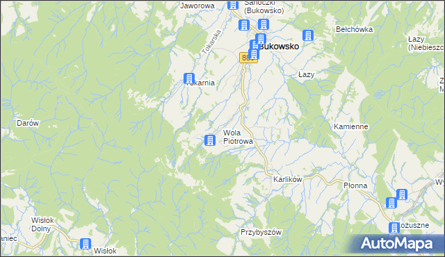 mapa Wola Piotrowa, Wola Piotrowa na mapie Targeo