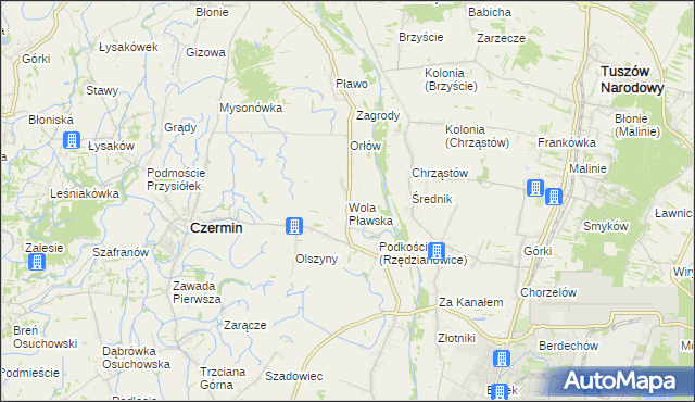 mapa Wola Pławska, Wola Pławska na mapie Targeo