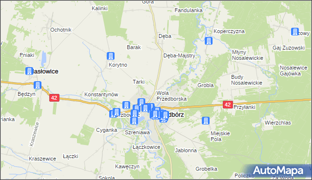 mapa Wola Przedborska, Wola Przedborska na mapie Targeo