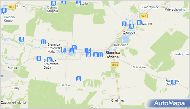 mapa Wola Siennicka, Wola Siennicka na mapie Targeo