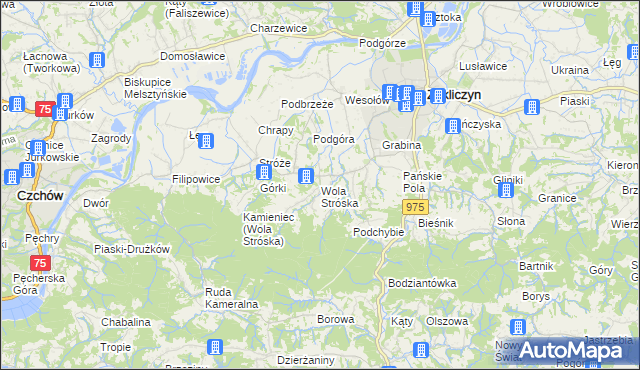 mapa Wola Stróska, Wola Stróska na mapie Targeo