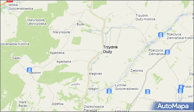 mapa Wola Trzydnicka, Wola Trzydnicka na mapie Targeo