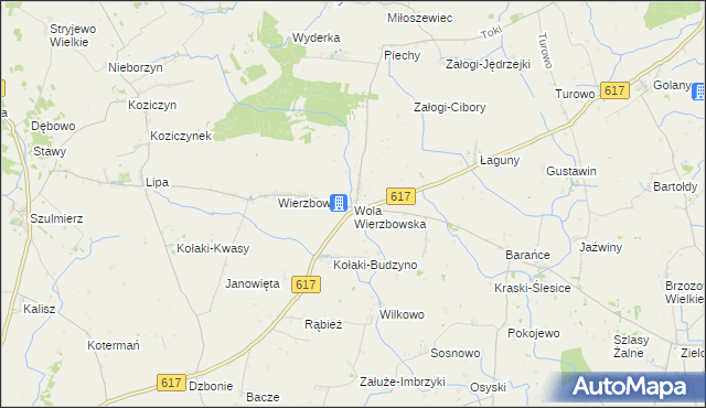 mapa Wola Wierzbowska, Wola Wierzbowska na mapie Targeo