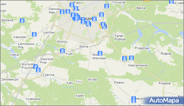 mapa Wola Wiśniowa, Wola Wiśniowa na mapie Targeo