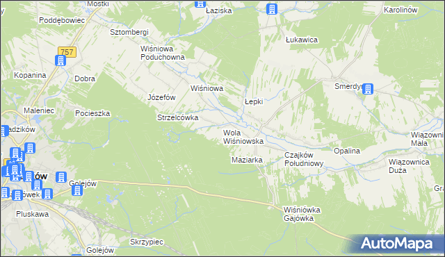 mapa Wola Wiśniowska, Wola Wiśniowska na mapie Targeo