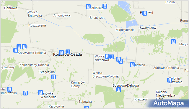 mapa Wolica Brzozowa, Wolica Brzozowa na mapie Targeo