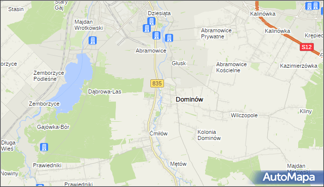 mapa Wólka Abramowicka, Wólka Abramowicka na mapie Targeo