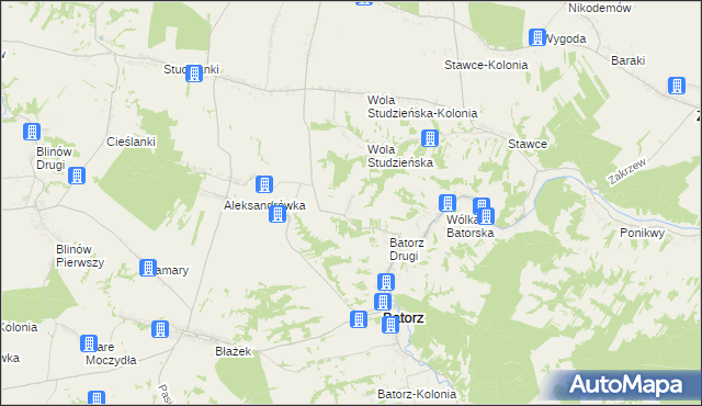 mapa Wólka Batorska-Kolonia, Wólka Batorska-Kolonia na mapie Targeo