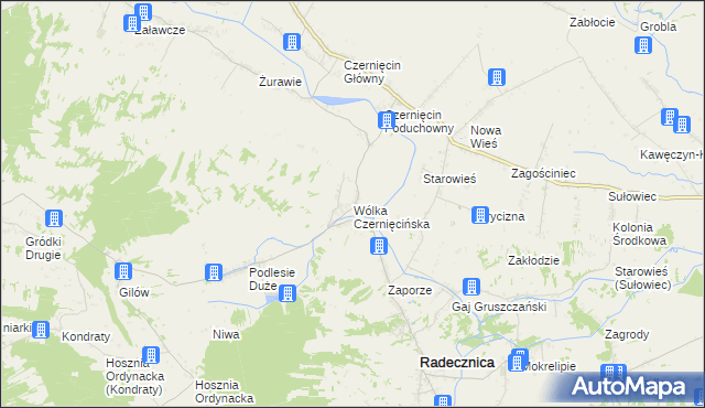 mapa Wólka Czernięcińska, Wólka Czernięcińska na mapie Targeo