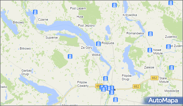 mapa Wólka gmina Filipów, Wólka gmina Filipów na mapie Targeo