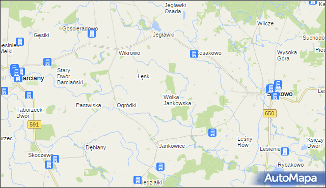 mapa Wólka Jankowska, Wólka Jankowska na mapie Targeo