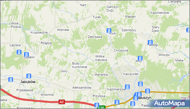 mapa Wólka Kałuska, Wólka Kałuska na mapie Targeo