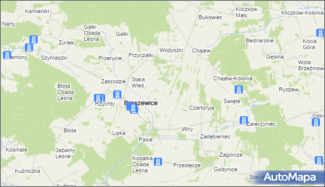 mapa Wólka Klonowska, Wólka Klonowska na mapie Targeo