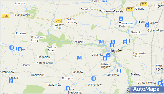 mapa Wólka Kurdybanowska, Wólka Kurdybanowska na mapie Targeo