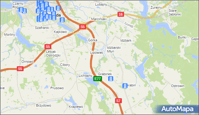 mapa Wólka Lichtajńska, Wólka Lichtajńska na mapie Targeo