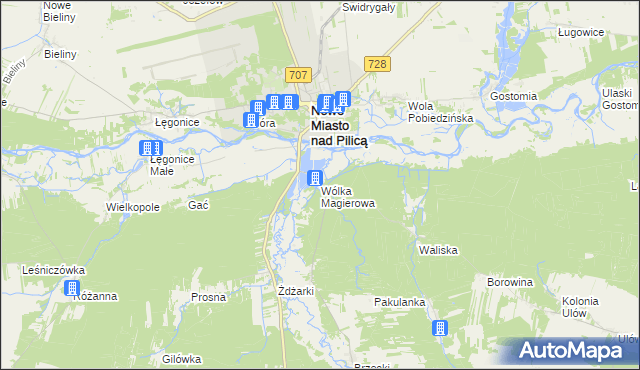 mapa Wólka Magierowa, Wólka Magierowa na mapie Targeo