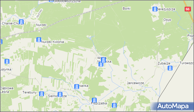 mapa Wólka Nurzecka, Wólka Nurzecka na mapie Targeo