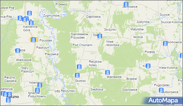 mapa Wólka Skotnicka, Wólka Skotnicka na mapie Targeo