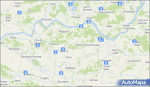 mapa Wólka-Wojciechówek, Wólka-Wojciechówek na mapie Targeo