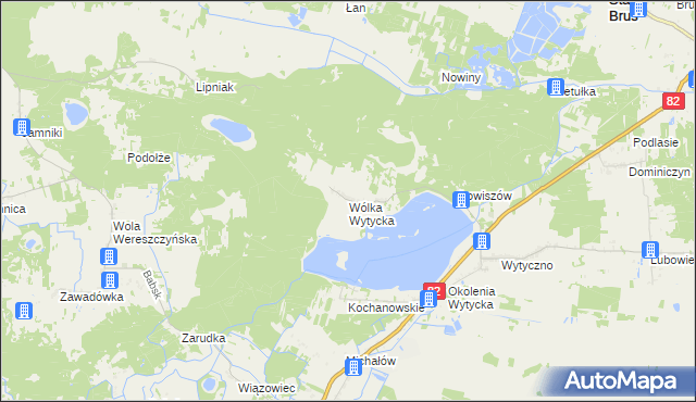 mapa Wólka Wytycka, Wólka Wytycka na mapie Targeo