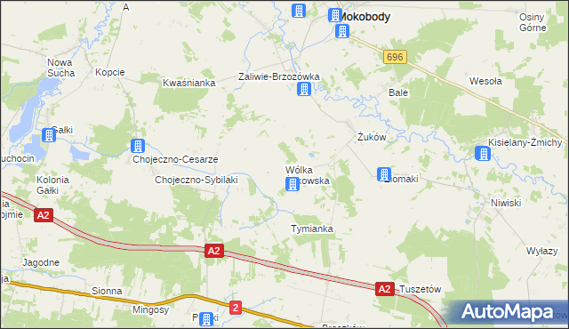 mapa Wólka Żukowska, Wólka Żukowska na mapie Targeo