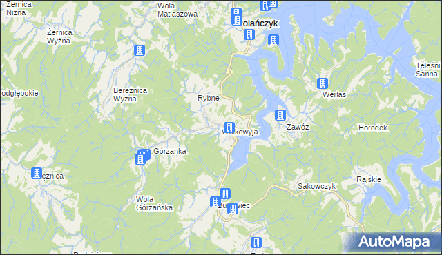 mapa Wołkowyja, Wołkowyja na mapie Targeo