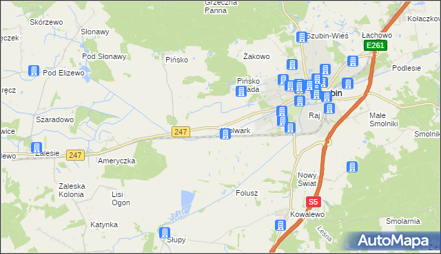 mapa Wolwark, Wolwark na mapie Targeo
