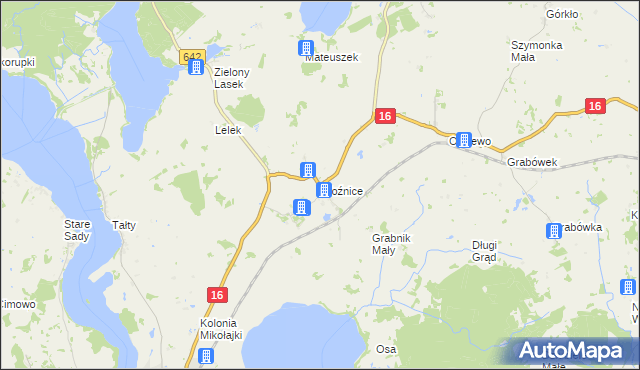 mapa Woźnice, Woźnice na mapie Targeo