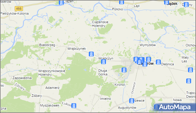 mapa Wrąbczyn, Wrąbczyn na mapie Targeo