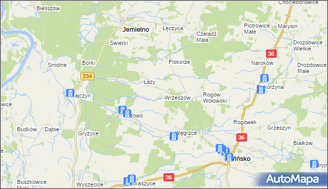 mapa Wrzeszów, Wrzeszów na mapie Targeo