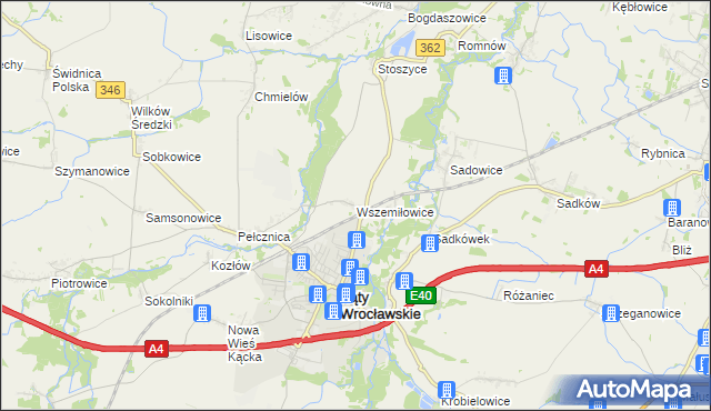 mapa Wszemiłowice, Wszemiłowice na mapie Targeo