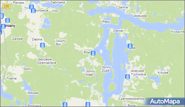 mapa Wygoda gmina Karsin, Wygoda gmina Karsin na mapie Targeo