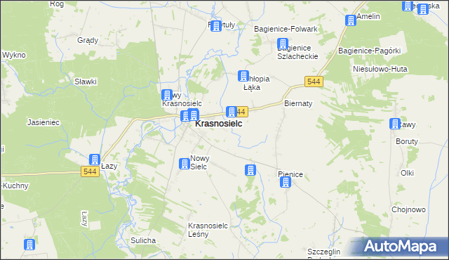 mapa Wymysły gmina Krasnosielc, Wymysły gmina Krasnosielc na mapie Targeo