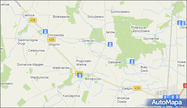 mapa Wyrębin, Wyrębin na mapie Targeo