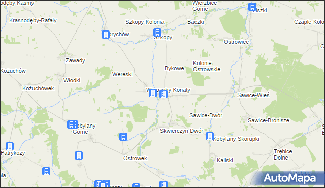 mapa Wyrozęby-Podawce, Wyrozęby-Podawce na mapie Targeo
