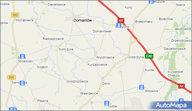 mapa Wyszkowice, Wyszkowice na mapie Targeo